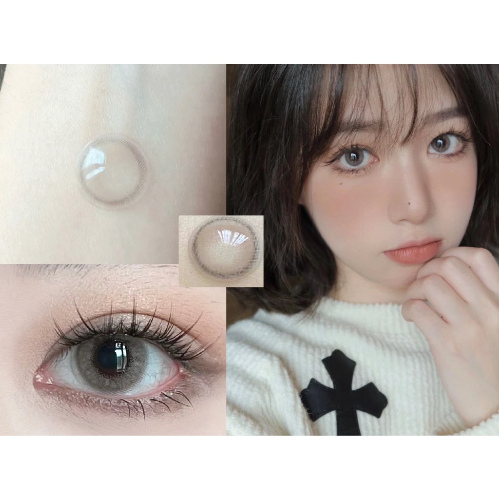 (2023.June.1st) คอนแทคเลนส์ สีเทา 14.00 มม. (เกรด 0-8.00) (สีเทา)
