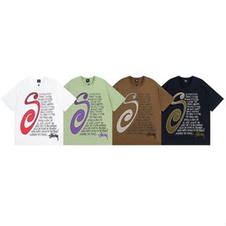 ใหม่ เสื้อยืดแขนสั้น พิมพ์ลายโลโก้ STUSSY FW22 Mosquito Coil Swirl สําหรับผู้ชาย ผู้หญิง