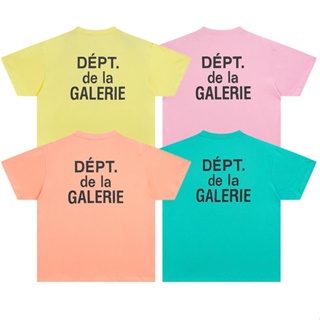 Gallery DEPT เสื้อยืดคอกลม แขนสั้น ผ้าฝ้ายแท้ พิมพ์ลายโลโก้ตัวอักษร สไตล์ฝรั่งเศส คลาสสิก