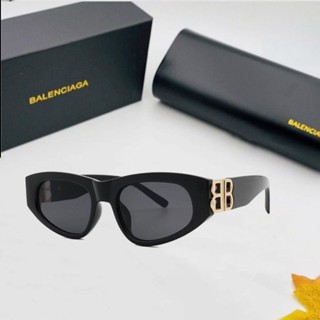 Balenciaga s ใหม่ แว่นตากันแดด รูปตาแมว ตัวอักษร B กันแสง UV คุณภาพสูง สไตล์เรโทร สําหรับผู้ชาย และผู้หญิง