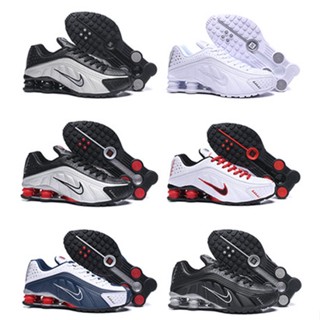 Tennis Nk SHOX R4 Air column รองเท้ากีฬา รองเท้าวิ่ง ดูดซับแรงกระแทก ขนาดใหญ่ ของแท้ แฟชั่นสําหรับผู้ชาย
