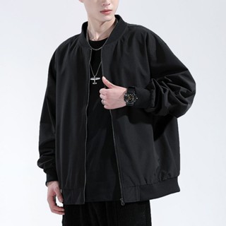 เสื้อแจ็กเก็ตเบสบอล ทรงหลวม ลายโลโก้ bomber 8.19 เหมาะกับฤดูใบไม้ผลิ สําหรับผู้ชาย