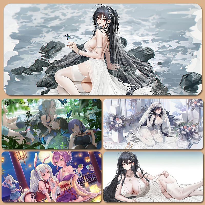 Azur Lane แผ่นรองเมาส์ขนาดใหญ่หนาเกมอุปกรณ์ต่อพ่วง Dafeng Neng Dai Kashino Prince Ogan คีย์บอร์ดแผ่น