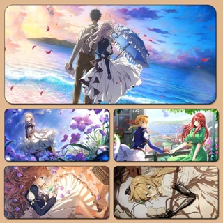 แผ่นรองเมาส์ คีย์บอร์ด ลายการ์ตูนอนิเมะ Violet Evergarden ขนาดใหญ่ สองมิติ สําหรับเด็กผู้หญิง