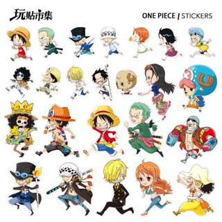 Sancheng3cby สติกเกอร์ ลายการ์ตูนอนิเมะ One Piece Luffy Zoro Straw Hat Group กันน้ํา สําหรับติดตกแต่งกระเป๋าเดินทาง หมวกกันน็อค แล็ปท็อป คอมพิวเตอร์