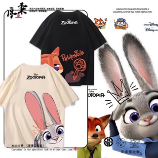 เสื้อยืดแขนสั้น ผ้าฝ้ายแท้ ทรงหลวม ลาย Crazy Animal City Nick Judy แฟชั่นฤดูร้อน สําหรับผู้ชาย และผู้หญิง