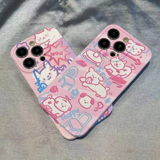 เคสโทรศัพท์มือถือแบบแข็ง ลายกราฟฟิตี้ลูกสุนัข สําหรับ Samsung S22 S23plus ultra A53 A54 A34 A21S A14 A13 A12 A11 A04