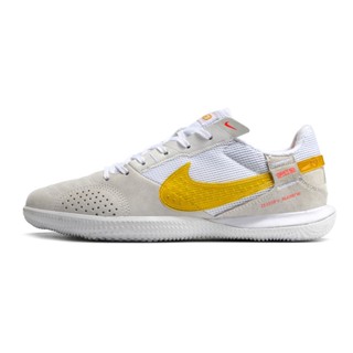 Nike Stadium King รองเท้าฟุตบอล หนังวัวแท้ MD Sole Nike Streetgato 100 สีเทา