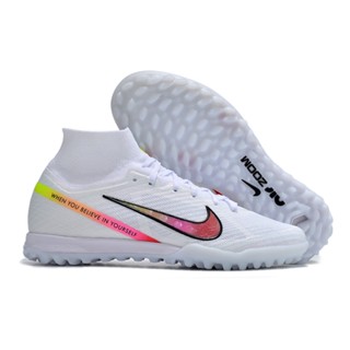 Nike Assassin 15th Generation High Top Lucent Pack Set รองเท้าฟุตบอล หญ้าถัก กันน้ํา สีขาว