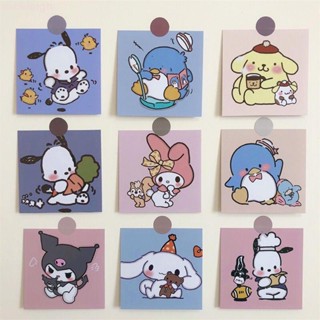 สติกเกอร์โปสการ์ด ลายการ์ตูนอนิเมะ Sanrio น่ารัก สไตล์ญี่ปุ่น สําหรับตกแต่งผนัง สมุดทํามือ 8 9