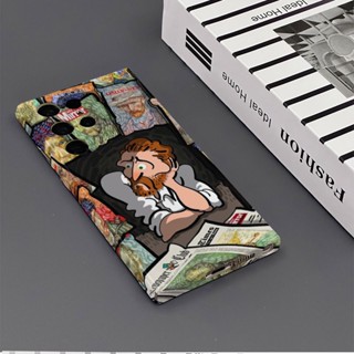 เคสโทรศัพท์มือถือแบบแข็ง ลาย Van Gogh แวววาว รวมทุกอย่าง สําหรับ Samsung S22 S23plus ultra A53 A21S A14 A12 A11 A04 03