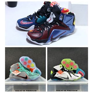 Nike Lebron 12 p.s Elite James 12 รองเท้าบาสเก็ตบอล ข้อสูง สองคู่