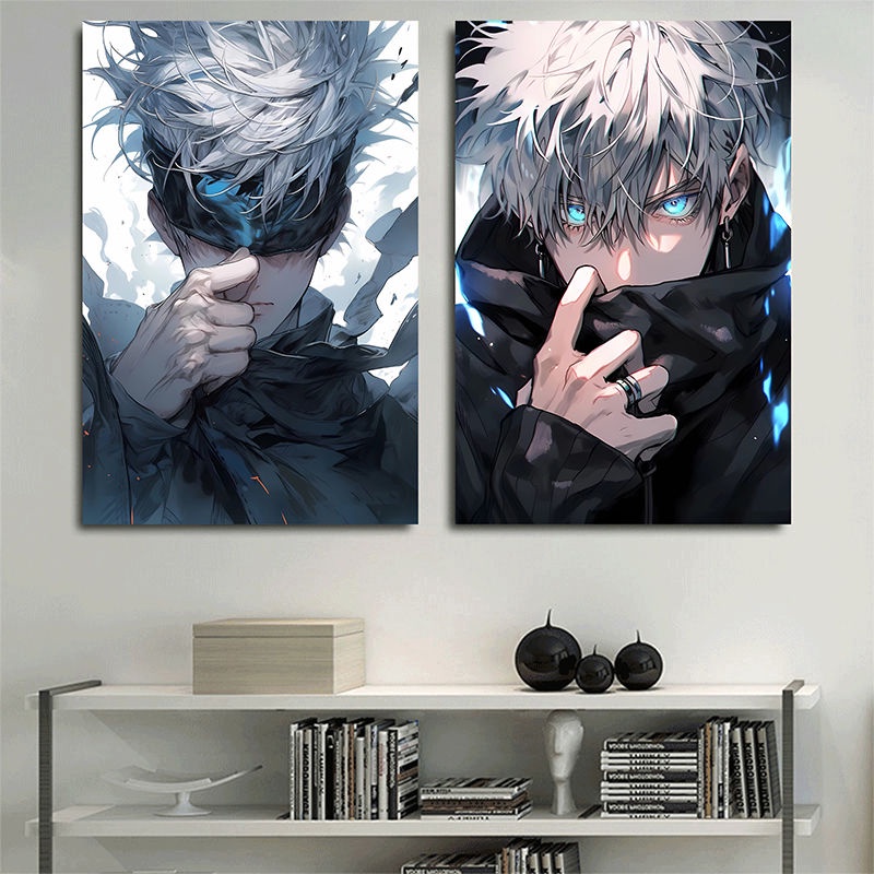 [100 * 70 ซม.] สติกเกอร์ติดผนัง Gojo Go มีกาวในตัว กันน้ํา สะกดคํา โปสเตอร์สินค้า วอลเปเปอร์นักเรียน หอพัก ห้องนอน วอลล์เปเปอร์ ขนาดใหญ่