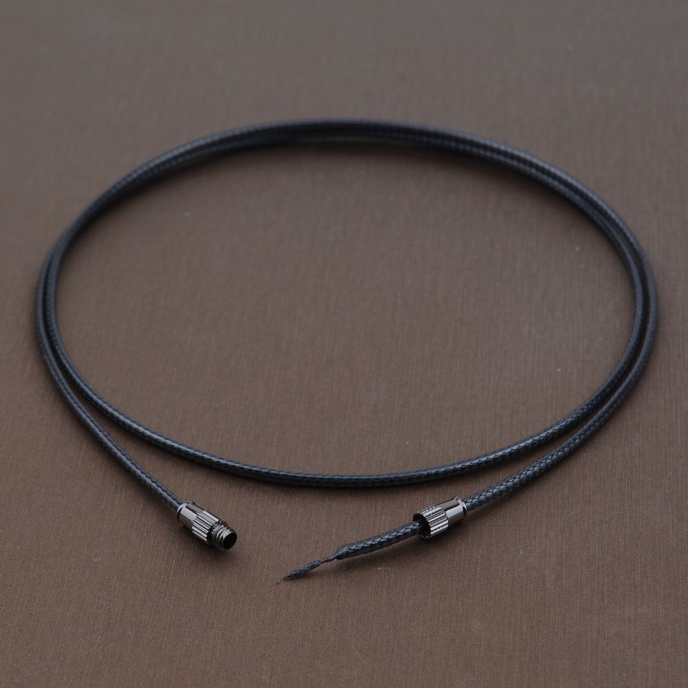 กึ่งสำเร็จรูปตรงผ่าน Pendant Lanyards เชือกหนังขี้ผึ้งสีดำเชือกสร้อยคอ จี้คริสตัลหยกแบรนด์หยก