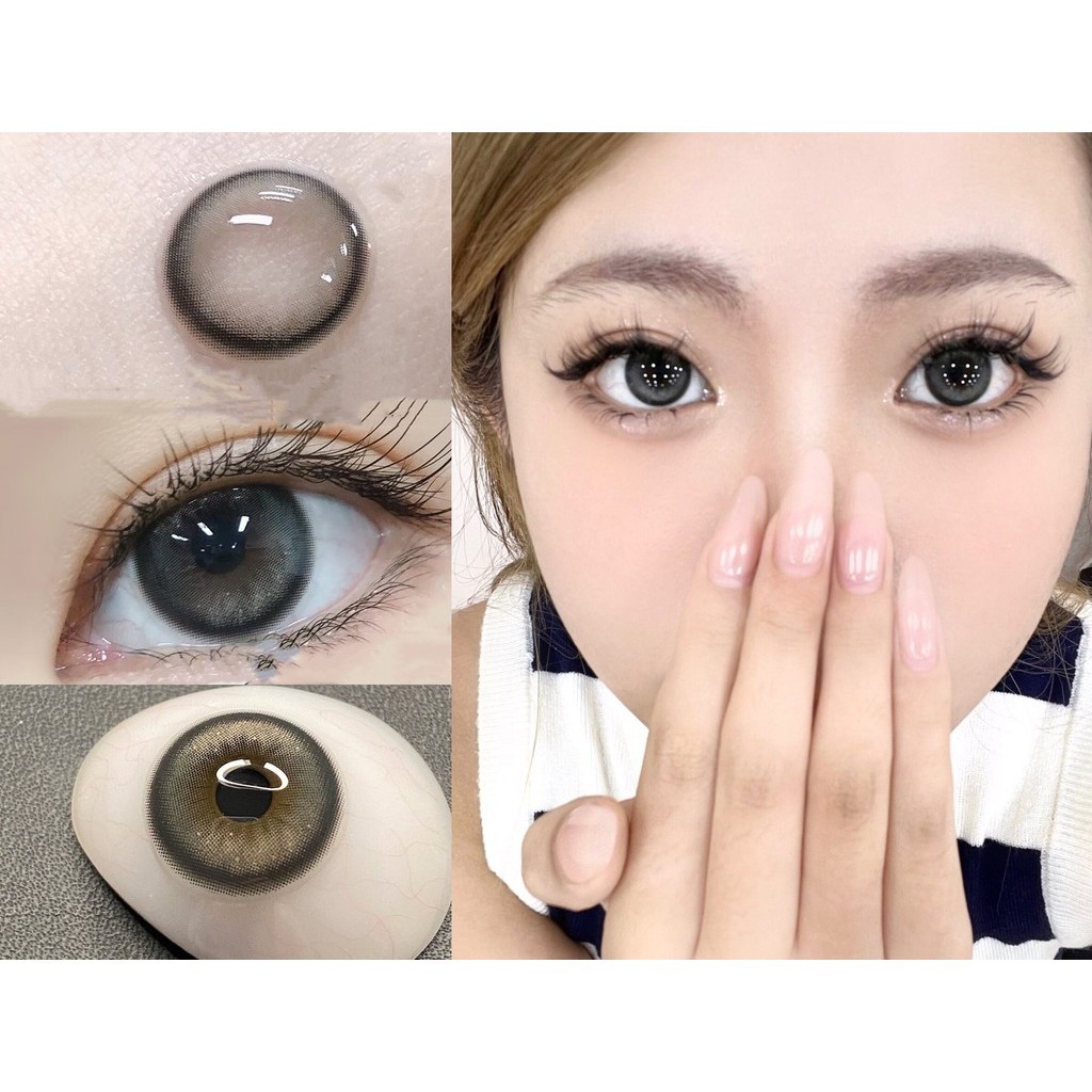 Hny(2024.Feb.17)ygxcao Series คอนแทคเลนส์ สีเทา 14.20 มม. (เกรด 0-8.00)