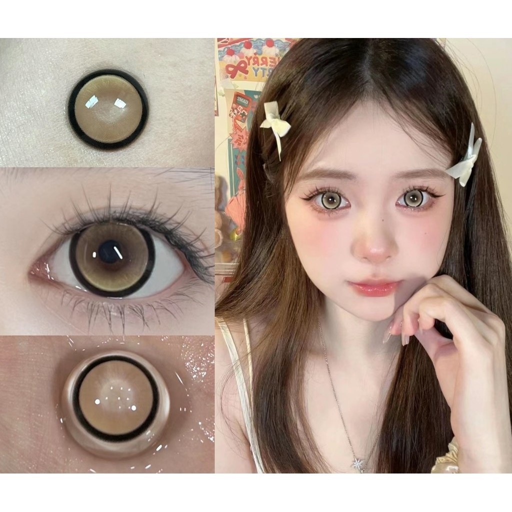 (2024.Feb.23rd) DDBGUO Series คอนแทคเลนส์ ขนาดใหญ่ 14.50 มม. (เกรด 0-8.00) สีน้ําตาล