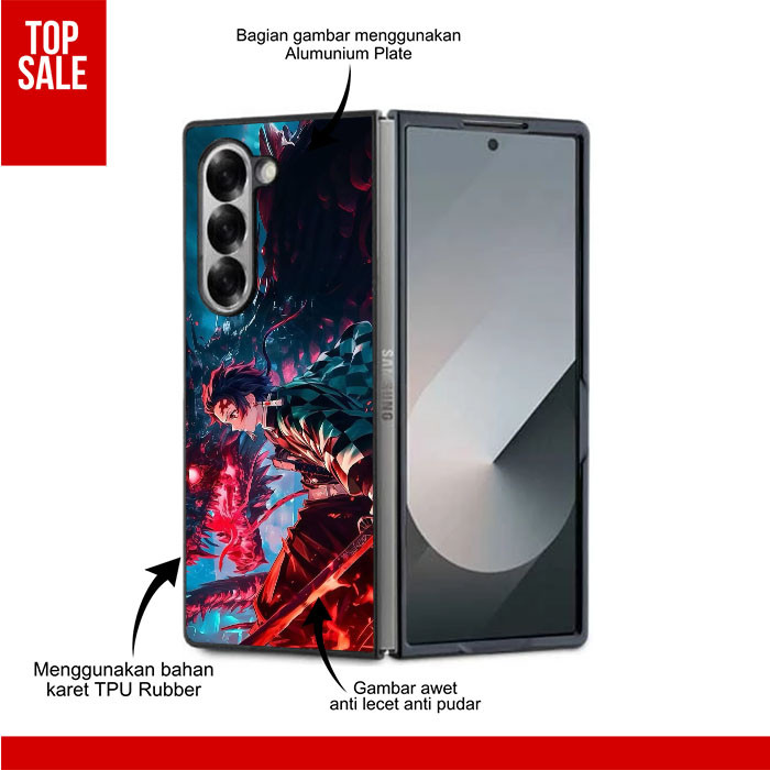 Custom TPU ยางสําหรับ Samsung Z พับ 7 6 5 4 3, Z Flip 7 6 5 4 3 Demon Slayer RK327
