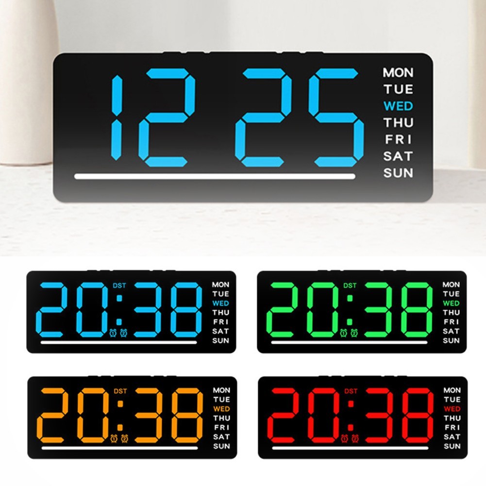 นาฬิกาปลุกจอLED หลายฟังก์ชัน สำหรับรถ ยอร์ช RV และบ้าน