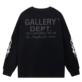 Gallery DEPT GD เสื้อยืดลําลอง แขนยาว ผ้าฝ้ายแท้ สําหรับผู้ชาย ผู้หญิง