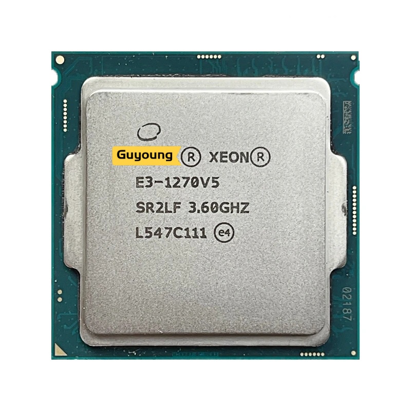 โปรเซสเซอร์ Xeon E3-1270 v5 E3 1270v5 E3 1270 v5 3.6 GHz ใช้แล้ว Quad-Core แปดเธรด 80W LGA 1151