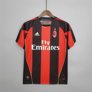 เสื้อกีฬาแขนสั้น ลายทีมชาติฟุตบอล Milan 10-11 ชุดเหย้า สไตล์ย้อนยุค