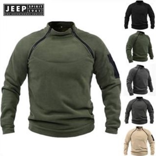 JEEP SPIRIT 1941 ESTD เสื้อแจ็กเก็ตลําลอง ผ้าขนสัตว์ ให้ความอบอุ่น สําหรับผู้ชาย 2022