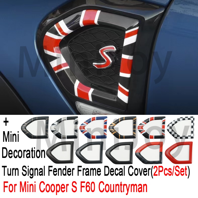 Union Jack บังโคลนหน้าด้านข้างตกแต่งสําหรับ MINI COOPER/COOPER S COUNTRYMAN F60 จัดแต่งทรงผมรถ Refit อุปกรณ์เสริมภายนอก