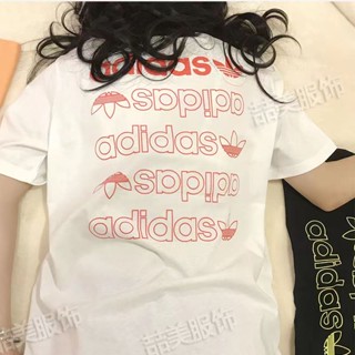 ใหม่ เสื้อยืดแขนสั้น คอกลม พิมพ์ลาย adida แฟชั่นฤดูใบไม้ผลิ และฤดูร้อน สําหรับผู้ชาย และผู้หญิง 2023