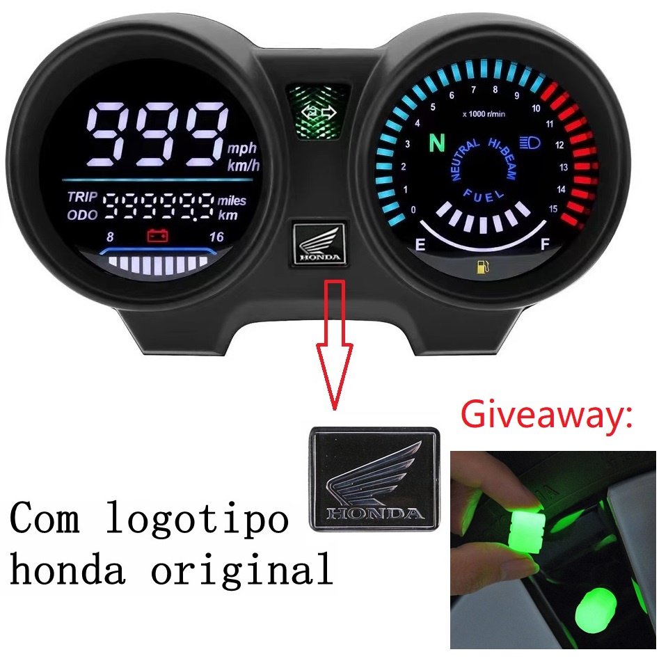 แผง LED ดิจิตอลรถจักรยานยนต์ Speedometer RPM สําหรับบราซิล Honda TITAN 150 CG150 Fan150