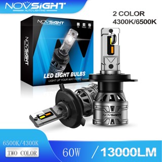 Novsight ใหม่ล่าสุด N61T หลอดไฟตัดหมอก LED H4 6500K 4300K 60W 13000LM สองสี สําหรับรถยนต์