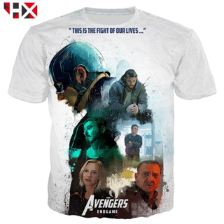 HX 2021 Newest Movie Avengers Endgame 3D Print Unisex T Shirt Fashion Tops_08