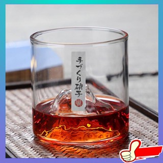 แก้วเหล้า ญี่ปุ่น Kanzan Cup Master Handmade Santing Mt. Fuji Asama Sake Glass Heatproof Whiskey Glass Art Teacup