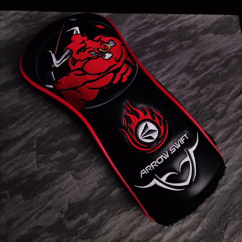 Golf HEADCOVER ปลอกหนัง PU หุ้มหัวไม้กอล์ฟ คุณภาพสูง 135UT
