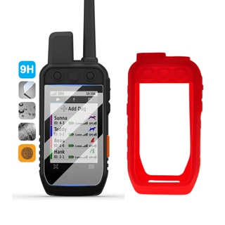 เคสซิลิโคน + ฟิล์มกระจกนิรภัยกันรอยหน้าจอ 9H สําหรับ Garmin Alpha 200i 200 GPS