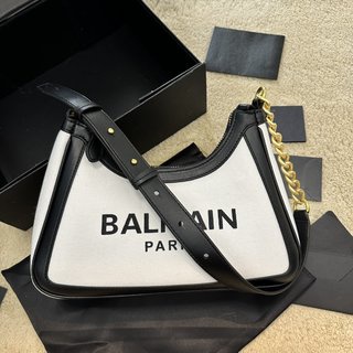 Balmain_ Barmy Series 5 สี hobo กระเป๋าใต้วงแขน กระเป๋าสะพายไหล่ แฟชั่น (พร้อมกล่อง)
