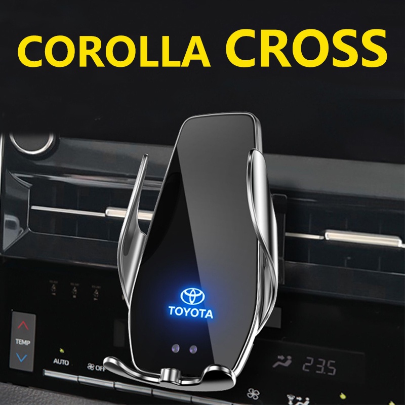 Toyota Corolla CROSS 2021-2023 ที่วางโทรศัพท์ในรถยนต์ Q3 15W ที่ชาร์จแบบไร้สายในรถยนต์ ชาร์จเร็ว สําหรับ Samsung iPhones Android เซ็นเซอร์อินฟราเรด เมาท์โทรศัพท์ในรถ