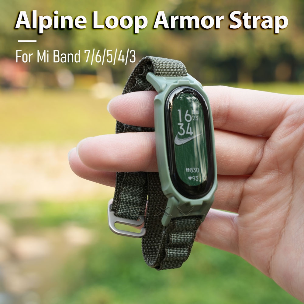 สายนาฬิกาข้อมือไนล่อน พร้อมตะขอตัว G อุปกรณ์เสริม สําหรับ Xiaomi Mi Band 7 6 5 4 3 Miband 7 6 5 4 3 Smartband M7 M6 M5 M4 M3