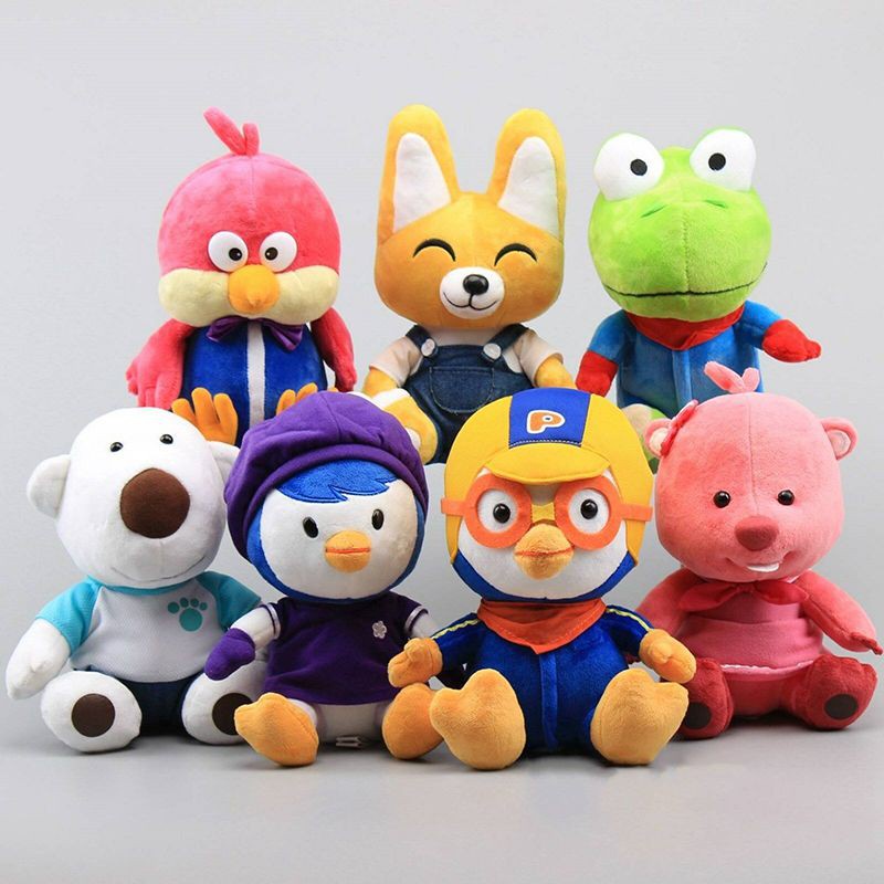 Pororo Little Penguin Petty Eddy Crong Loopy Poby ตุ๊กตาเกาหลีการ์ตูนของเล่นตุ๊กตา