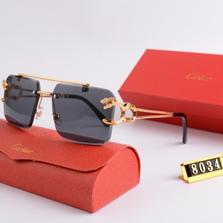 แบรนด์หรู Carter rimless 8034 ผู้หญิง ผู้ชาย ไล่ระดับสี เลนส์ คุณภาพสูง แฟชั่น แว่นตากันแดด