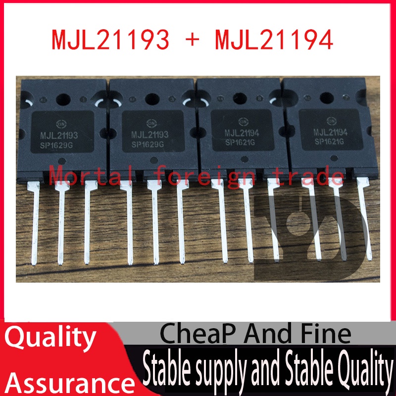 5 คู่ = 10 ชิ้น MJL21193 + 5 ชิ้น MJL21194 TO-3PL MJL21193G MJL21194G TO-3P รับประกันคุณภาพ