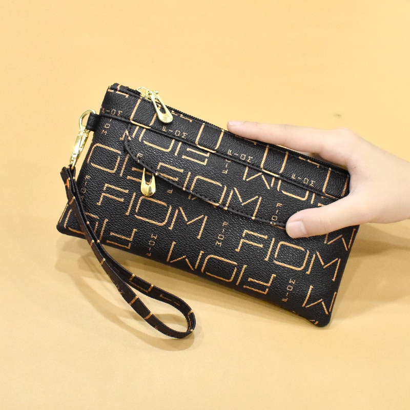 กระเป๋าสตางค์ ใบยาว หนังเทียม มีซิป จุของได้เยอะ ใส่บัตรได้ แฟชั่นสําหรับสตรี