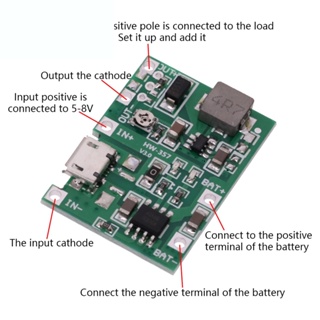 ชุดบอร์ดโมดูลชาร์จแบตเตอรี่ลิเธียมไอออน TP4056 3.7V 4.2V 9V 5V 2A 18650 DIY