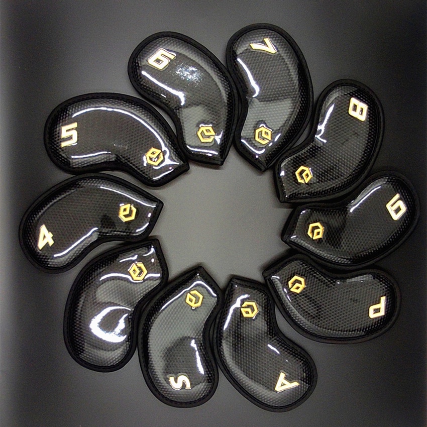 Epon ผ้าคลุมหัวไม้กอล์ฟ คริสตัล สีดํา กันน้ํา ทนทาน 10 ชิ้น
