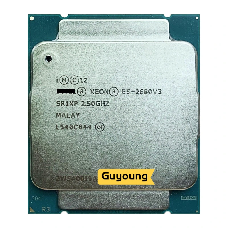 โปรเซสเซอร์ Xeon E5-2680V3 E5 2680v3 E5 2680 v3 2.5 GHz ใช้โปรเซสเซอร์ 12 คอร์ 24 เธรด 30M 120W LGA 