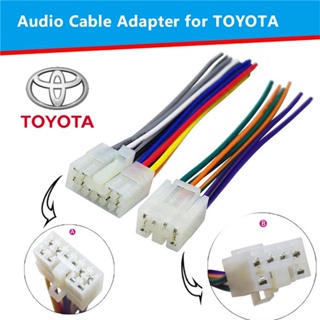 Toyota สายเคเบิลเชื่อมต่อลําโพง ตัวผู้ 10 Pin+ 6 Pin สําหรับเครื่องเล่นสเตอริโอ วิทยุรถยนต์