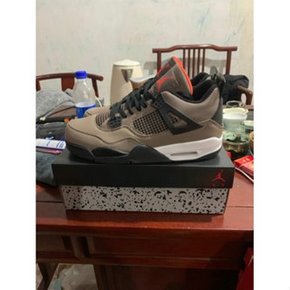 Nk Air Jordan 4 taupe haze รองเท้าบาสเก็ตบอล สีขาว อินฟราเรด สีเทาน้ํามัน 23 DB0732-200