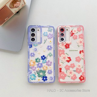 เคส Samsung Galaxy S23 S23Ultra โทรศัพท์มือถือแบบนิ่ม ลายการ์ตูนดอกไม้ ป้องกันกล้อง สําหรับ S22 S21 Note20Ultra S21FE​