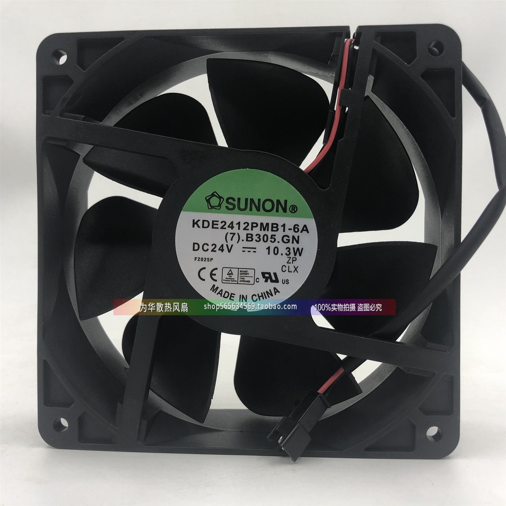 ใหม่ พัดลมระบายความร้อนอินเวอร์เตอร์ SUNON KDE2412PMB1-6A DC24V 10.3 W 12CM12038
