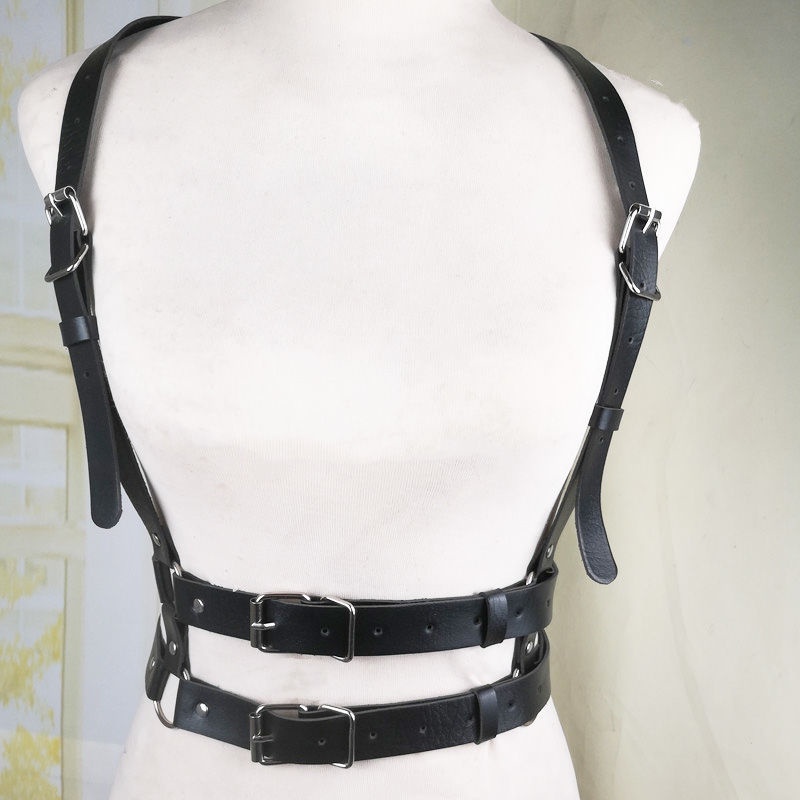 ชุดสูท เทรนด์เข็มขัด สไตล์พังก์ เสื้อสายเดี่ยว ไหล่ อเนกประสงค์ เสื้อผ้า สายรัด สําหรับทั้งชายและหญิง - รูปที่ 3