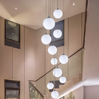 โคมไฟระย้า Led แขวนเพดาน สีขาว สไตล์นอร์ดิก เรียบง่าย สําหรับห้องครัว ห้องนอน ห้องนั่งเล่น 20/25/30/35/40/50CM